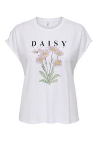 only - ONLY T-Shirt Jany 15372108 Biały Regular Fit. Kolor: biały. Materiał: syntetyk #4