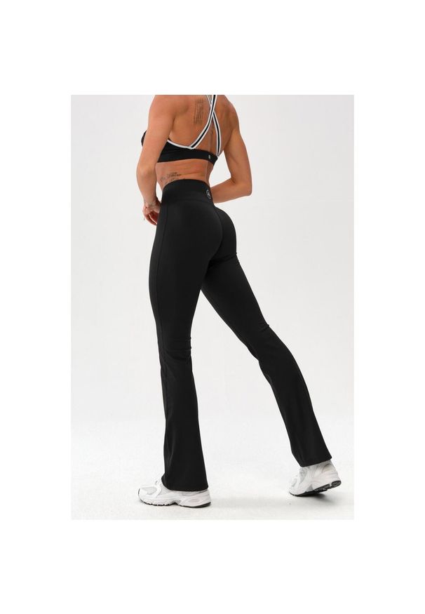 ROUGH RADICAL - Damskie legginsy dzwony sportowe fitness Rough Radical Mocha Active. Kolor: czarny. Sport: fitness