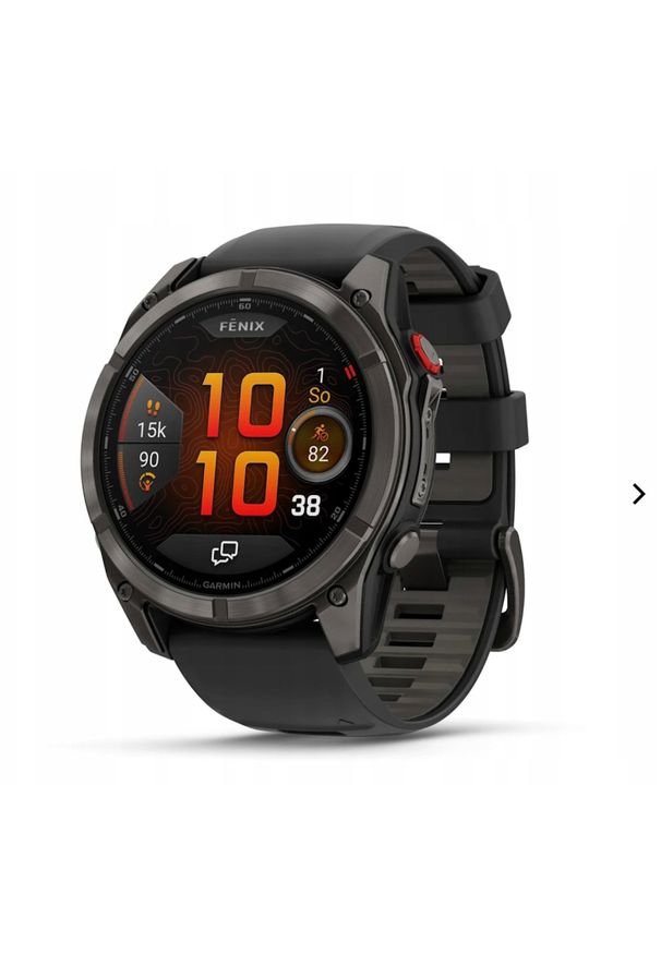 GARMIN - Garmin fēnix 8 Pro – 51 mm, AMOLED, Sapphire, Carbon pilkas DLC titanium with Juodas/pebble pilkas silicone band
