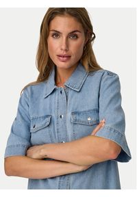 only - ONLY Sukienka jeansowa Belle 15324384 Niebieski Regular Fit. Kolor: niebieski. Materiał: bawełna