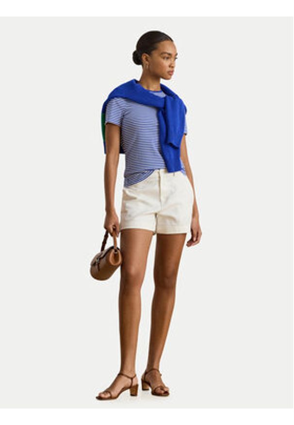 Lauren Ralph Lauren - LAUREN RALPH LAUREN T-Shirt 200P03721004 Niebieski Slim Fit. Kolor: niebieski. Materiał: bawełna