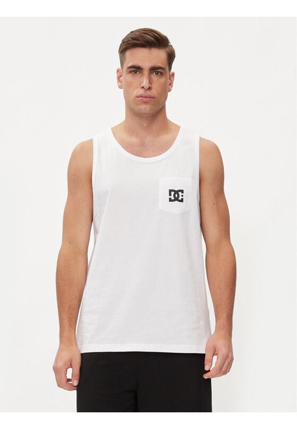 DC Shoes Tank top Star Pocket Tt ADYZT05378 Biały Regular Fit. Kolor: biały. Materiał: bawełna
