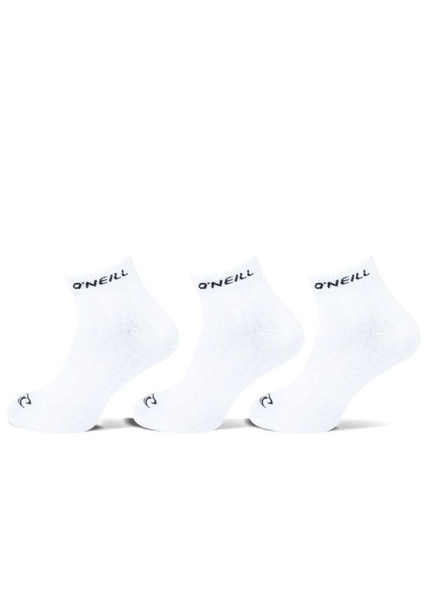 O'Neill - Skarpetki za kostkę dla mężczyzn O'neill Quarter socks 3-pak. Kolor: biały