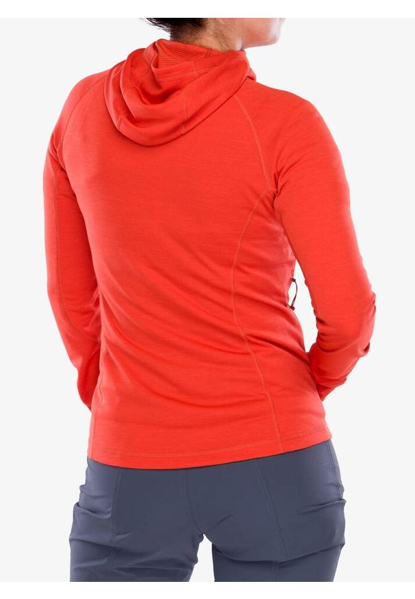 Bluza z kapturem damska Rab Planar Hoody. Typ kołnierza: kaptur. Kolor: czerwony