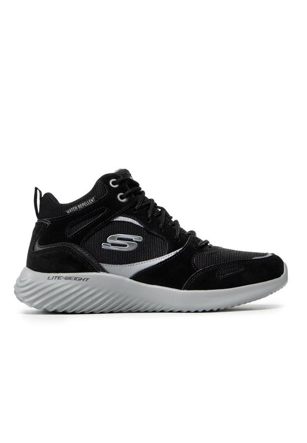 skechers - Buty na co dzień męskie SKECHERS BOUNDER HYRIDGE skóra. Okazja: na co dzień. Kolor: czarny. Materiał: skóra
