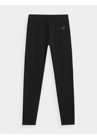 4f - 4F Legginsy dzianinowe dziewczęce 140 (9-10 lat). Okazja: na co dzień. Kolor: czarny. Materiał: dzianina. Sezon: lato. Styl: casual