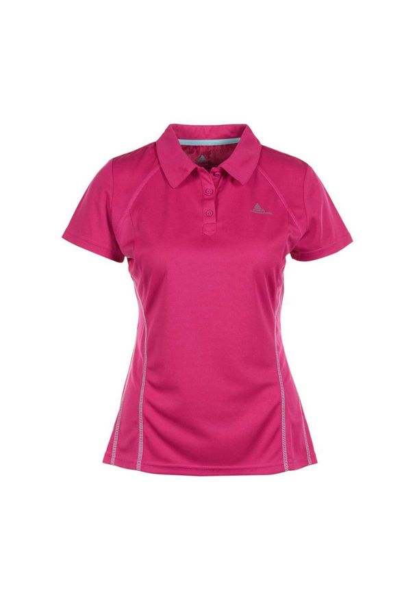 PEAK MOUNTAIN - Damska koszulka polo Peak Mountain. Typ kołnierza: polo. Kolor: różowy