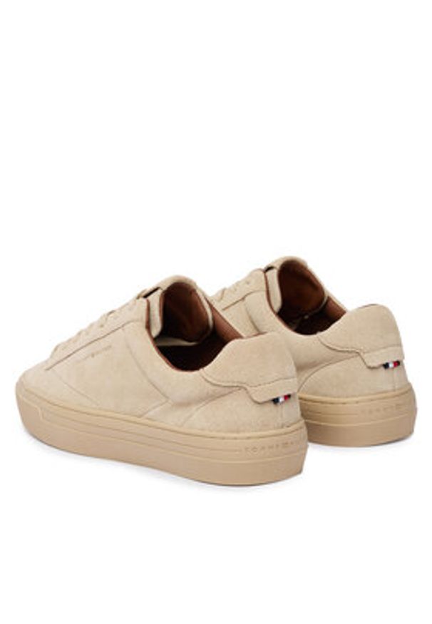 TOMMY HILFIGER - Tommy Hilfiger Sneakersy Park Premium Suede FM0FM05829 Beżowy. Kolor: beżowy. Materiał: skóra, zamsz