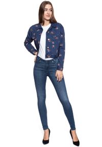 Wrangler - DAMSKA KURTKA JEANSOWA WRANGLER RETRO CROP JACKET BLUE DEPTHS W417WSXJY 112128796. Materiał: jeans. Styl: retro #7
