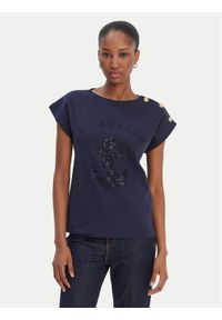 Marciano Guess T-Shirt 6RGI03 6362A Granatowy Regular Fit. Kolor: niebieski. Materiał: bawełna #1