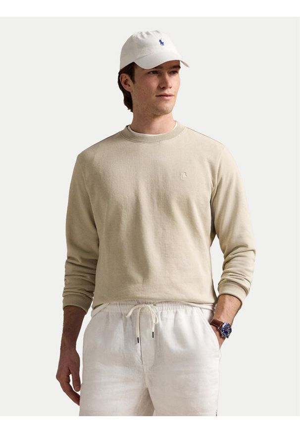 Polo Ralph Lauren Bluza 710916689025 Beżowy Regular Fit. Typ kołnierza: polo. Kolor: beżowy. Materiał: bawełna