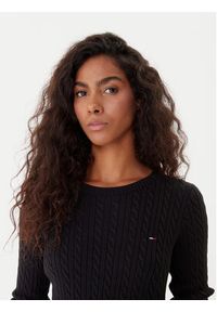 Tommy Jeans Sweter Cable Essential DW0DW22165 Czarny Regular Fit. Kolor: czarny. Materiał: bawełna #3