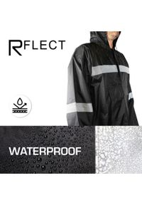 R'FLECT - Ponczo o wysokiej widoczności z certyfikatem CE R Flect Waterproof. Kolor: wielokolorowy, czarny, biały