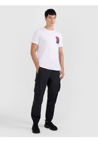4f - 4F Spodnie casual cargo męskie - czarne XL. Okazja: na co dzień. Kolor: czarny. Materiał: materiał. Styl: casual