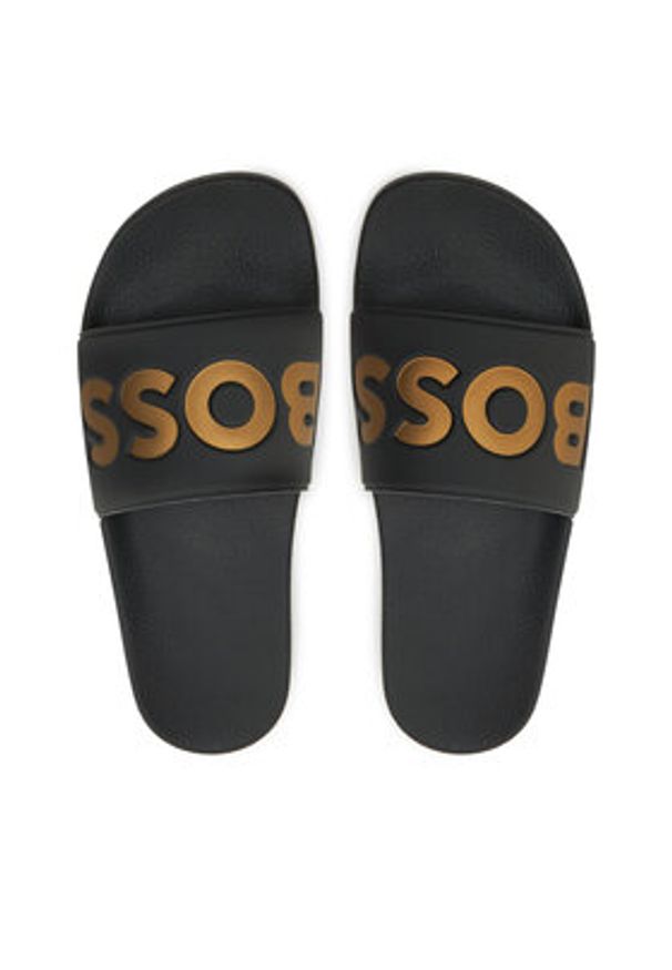 BOSS Klapki Aryeh 50536835 Czarny. Kolor: czarny. Materiał: skóra