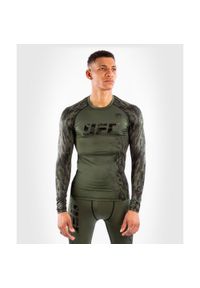 Koszulka do MMA męska VENUM UFC Authentic Fight Week z długim rękawem. Kolor: wielokolorowy, czarny, zielony. Długość rękawa: długi rękaw. Długość: długie