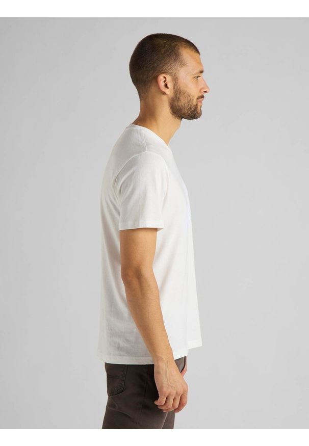 Lee - LEE SS TONAL GRAPHIC TEE MĘSKI T-SHIRT WHITE CANVAS L62WETRR 112114877