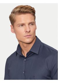 Calvin Klein Koszula K10K113182 Granatowy Slim Fit. Kolor: niebieski. Materiał: bawełna, syntetyk