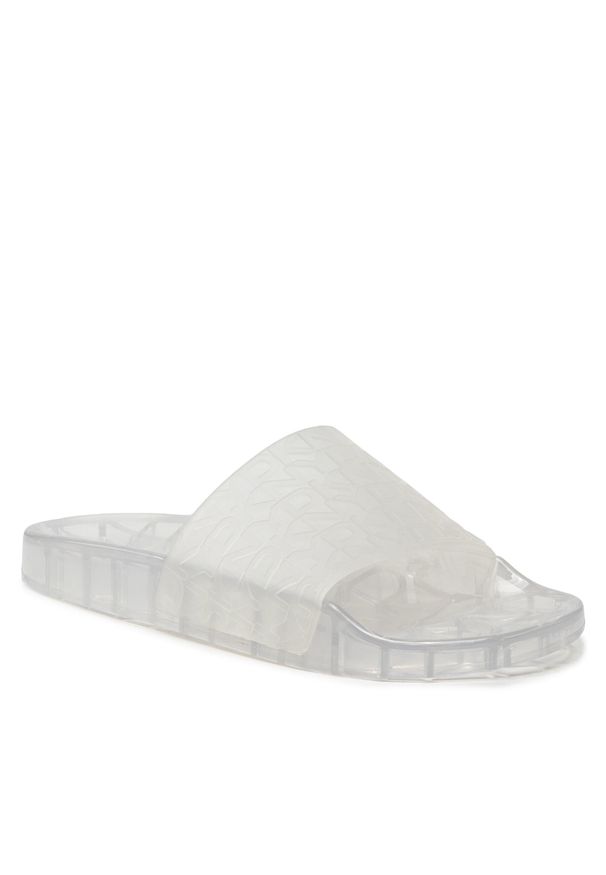 Klapki DKNY Tinzli K1231775 Clear CL1. Kolor: biały