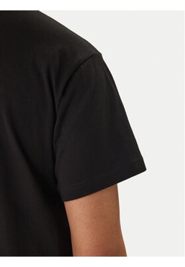 Versace Jeans T-Shirt 80GAHT14 Czarny Regular Fit. Kolor: czarny. Materiał: bawełna