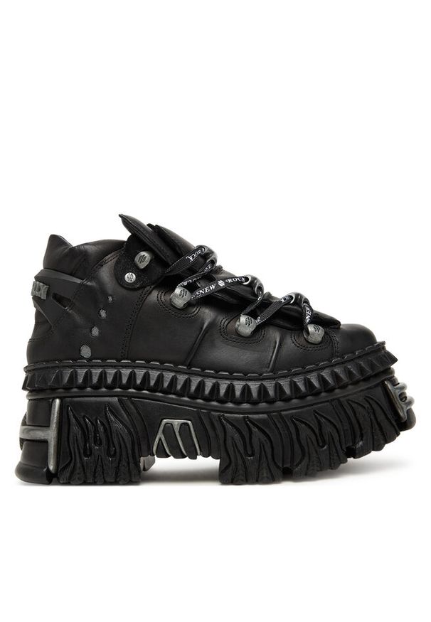 Sneakersy NEW ROCK. Kolor: czarny
