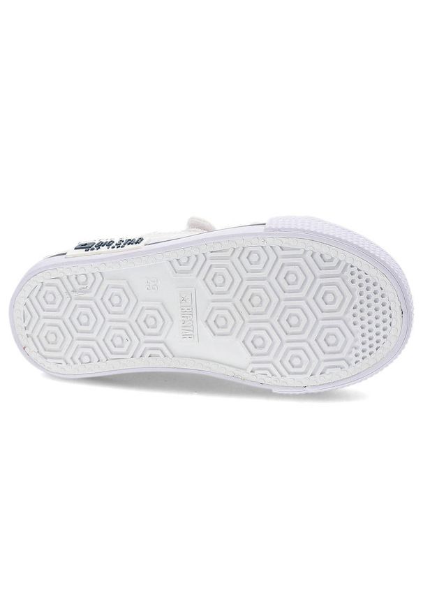 Big-Star - Białe Trampki Big Star Na Rzep Buty Dziecięce. Okazja: na uczelnię. Zapięcie: rzepy. Kolor: biały. Materiał: materiał. Szerokość cholewki: normalna. Styl: młodzieżowy