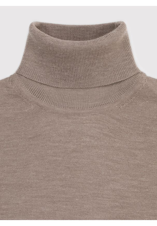 Pako Lorente - PAKO LORENTE – Męski golf w kolorze beżowym. Typ kołnierza: golf. Kolor: beżowy. Materiał: wełna, poliamid, akryl. Wzór: gładki. Sezon: jesień