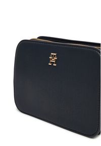 TOMMY HILFIGER - Tommy Hilfiger Torebka Th Logotape Camera Bag AW0AW17229 Granatowy. Kolor: niebieski. Materiał: skórzane