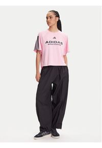 Adidas - adidas T-Shirt Tiro x Common Goal Jacquard JL9213 Różowy Loose Fit. Kolor: różowy. Materiał: syntetyk #3