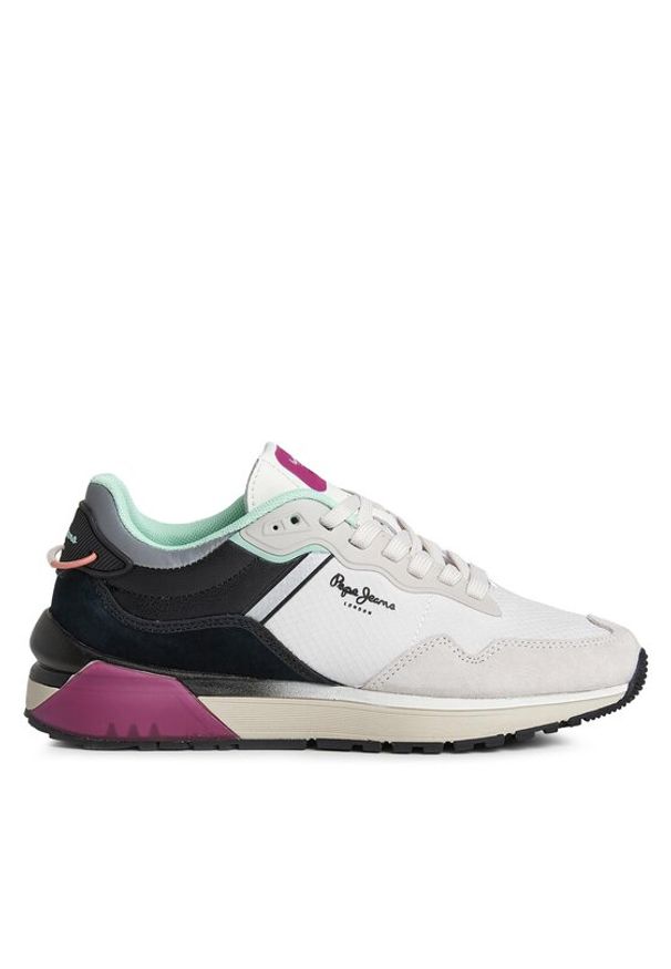 Pepe Jeans Sneakersy PLS31547 Écru. Materiał: skóra