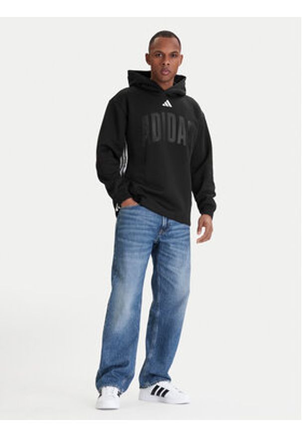 Adidas - adidas Bluza Stadium Graphic KD0287 Czarny Loose Fit. Kolor: czarny. Materiał: bawełna