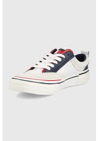 Tommy Jeans sneakersy skórzane EM0EM00971.0GY.DECON.R kolor biały. Nosek buta: okrągły. Zapięcie: sznurówki. Kolor: biały. Materiał: skóra #3