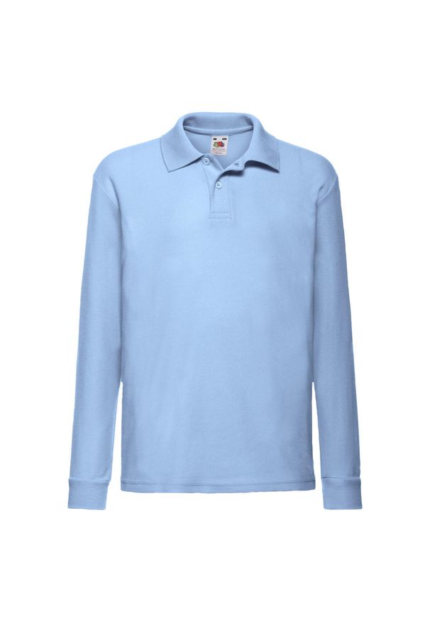 FRUIT OF THE LOOM - Koszulka Polo Z Długim Rękawem Dla Dzieci. Typ kołnierza: polo. Kolor: niebieski. Długość rękawa: długi rękaw. Długość: długie