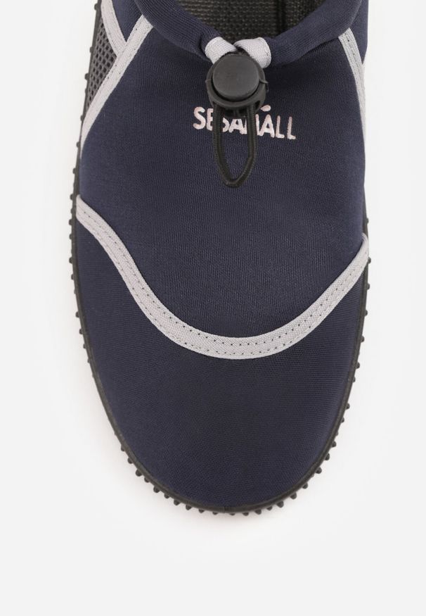 Born2be - Granatowe Elastyczne Buty Sportowe do Wody Ralvie. Okazja: na plażę. Kolor: niebieski. Materiał: len, bawełna. Sezon: lato