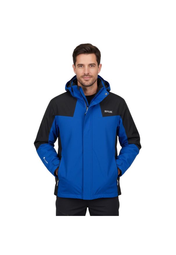 Kurtka turystyczna męska Regatta Wentwood VI 3w1 15K. Kolor: niebieski. Materiał: poliester. Sport: turystyka piesza