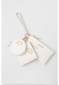 TwinSet - Twinset portfel (3-pack) damski kolor biały. Kolor: biały. Materiał: materiał. Wzór: gładki