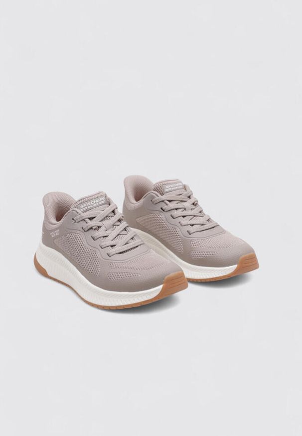 skechers - Buty SKECHERS BOBS SQUAD 4 STAPLE LOOK Beżowy. Kolor: beżowy. Materiał: tkanina, syntetyk