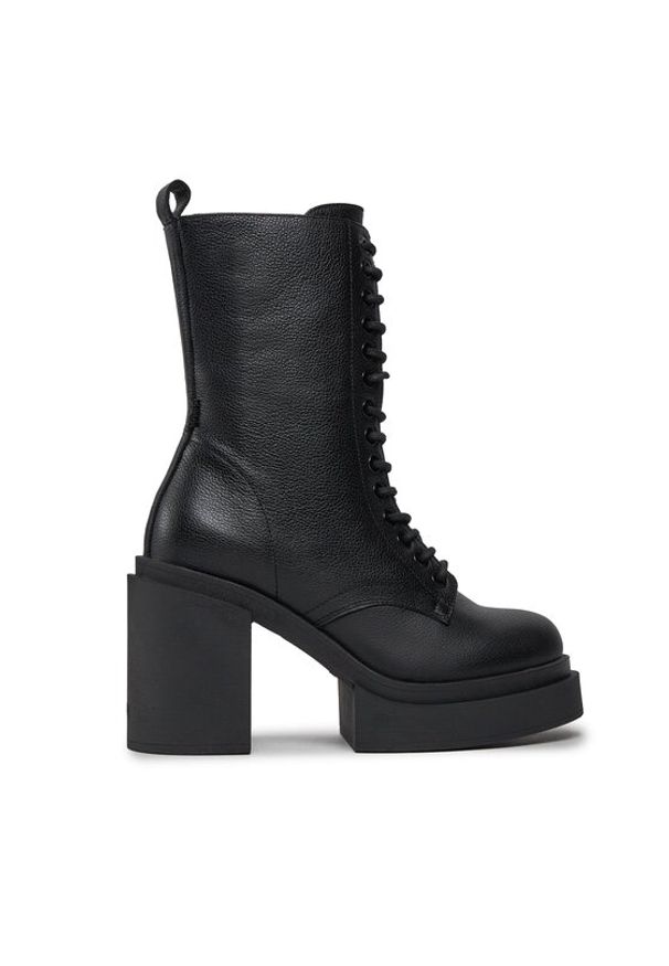 Bronx Botki Ankle boots 34290-U Czarny. Kolor: czarny. Materiał: skóra