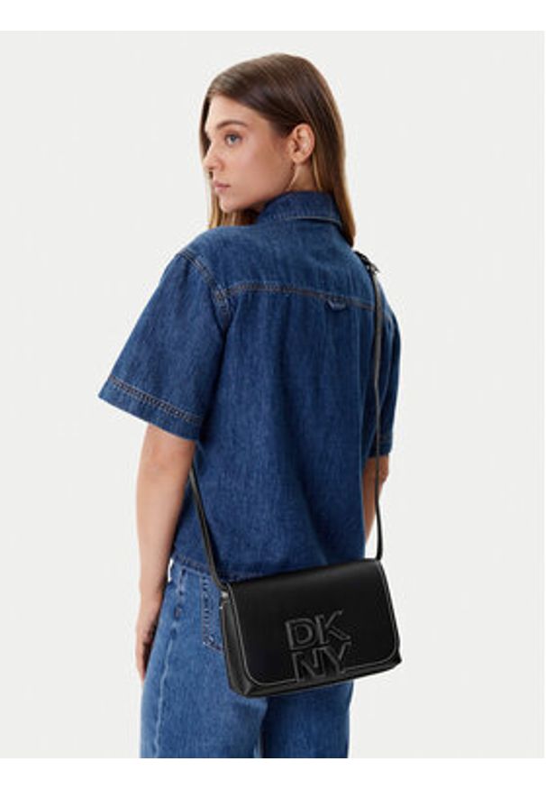 DKNY Torebka R51EAJ40 Czarny. Kolor: czarny. Materiał: skórzane