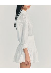 LOVE SHACK FANCY - Bawełniana sukienka z koronką Viola. Kolor: biały. Materiał: bawełna, koronka. Wzór: koronka. Długość: mini #3