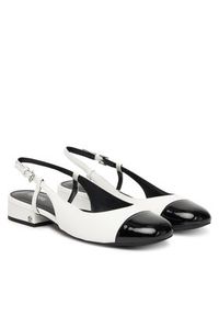 MICHAEL Michael Kors Baleriny Perla 40R4PLFP1L Biały. Kolor: biały. Materiał: skóra #3