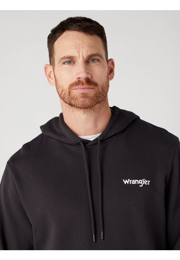 Wrangler - WRANGLER LOGO HOODIE MĘSKA BLUZA Z KAPTUREM FADED W673HAXV6 112329266. Typ kołnierza: kaptur