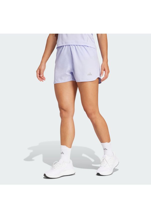 Adidas - Szorty Run It. Kolor: fioletowy. Materiał: poliester. Sport: bieganie