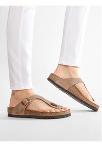 Birkenstock Japonki Gizeh Bs 0943811 Brązowy. Kolor: brązowy. Materiał: nubuk, skóra #8