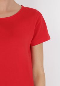 Born2be - Czerwona Sukienka Apheilise. Kolor: czerwony. Długość rękawa: krótki rękaw. Wzór: kolorowy, bez wzorów. Typ sukienki: proste. Długość: mini #4