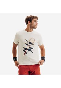 KUIKMA - Koszulka tenisowa męska Soft Kuikma. Kolor: biały. Materiał: elastan, lyocell, bawełna, materiał. Sport: tenis #1