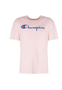 Champion T-Shirt | 210972 | Mężczyzna | Różowy. Okazja: na co dzień. Kolor: różowy. Materiał: bawełna. Wzór: aplikacja. Styl: casual #1