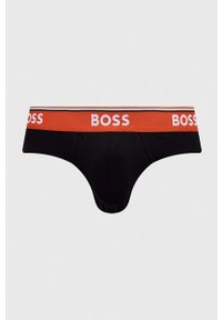 BOSS slipy 3-pack męskie kolor czarny. Kolor: czarny #4
