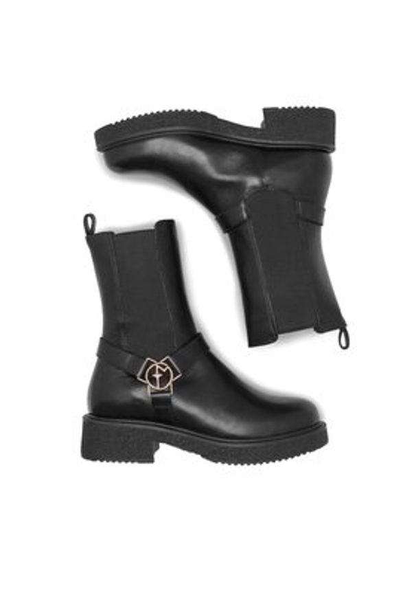 Eva Minge Sztyblety SPEZIA-01 Czarny. Kolor: czarny. Materiał: skóra