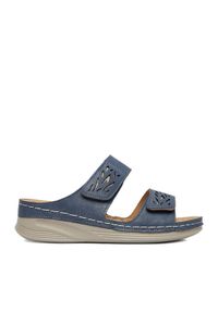 Go Soft Klapki CEO-WYL05010-11 Niebieski. Kolor: niebieski. Materiał: skóra #1